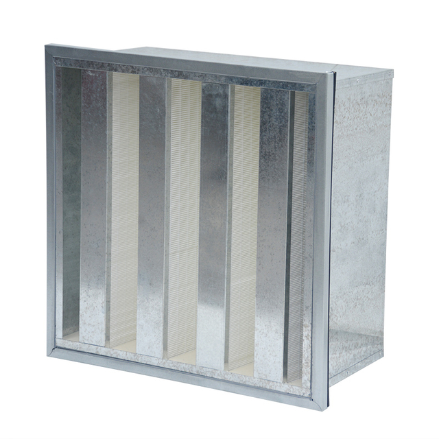 MERV 15 MERV 16 V-bank HEPA Filter For HVAC