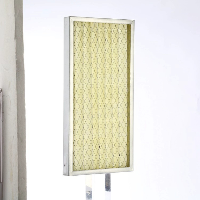 Single Layer Pocket Filter Media with Laminated Metal Mesh Backing